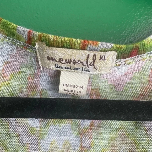 Emerald Cardigan Tribal Print Plus Size XL Boho Bohemian EUC - Picture 3 of 4